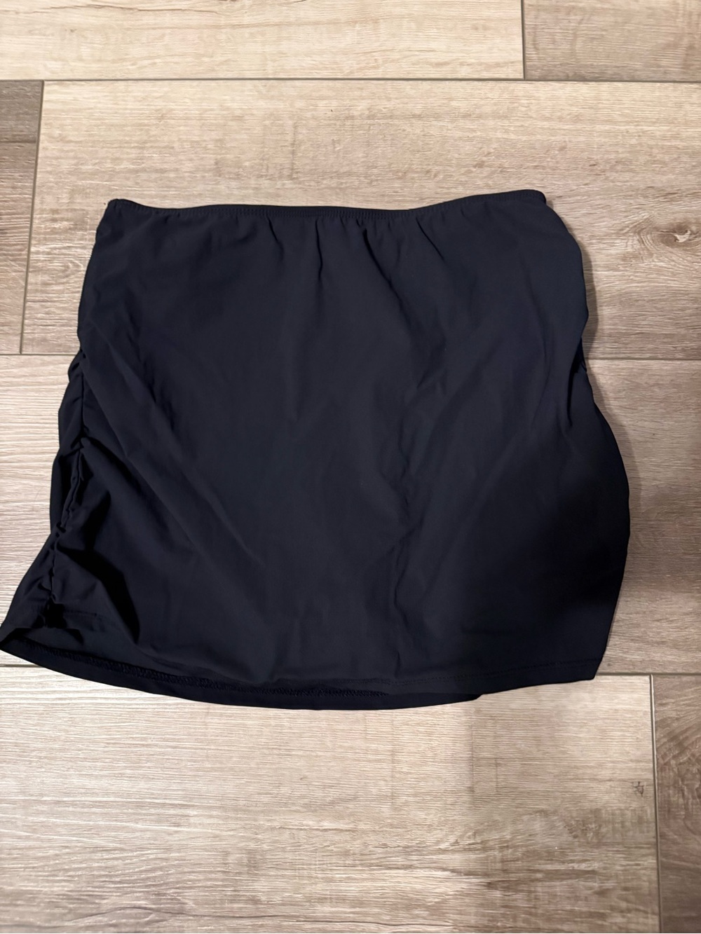 SPANX Assets Black Swim Skirt with Aqua Label